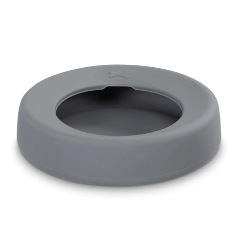 Messy Mutts Non-Spill Dog Bowl - Grey - 5.25 Cup Capacity