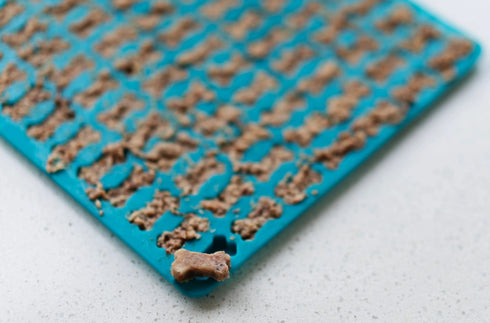 Messy Mutts Silicone Bake & Freeze Dog Treat Maker - 2 Pack - Orange & Blue