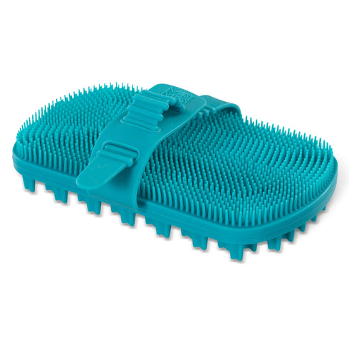 Messy Mutts Silicone Dual Sided Grooming Brush with Hand Strap