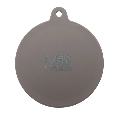 Messy Mutts Wet Food Can Silicon Reusable Lid - Grey