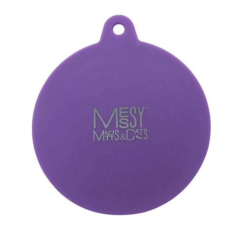 Messy Mutts Wet Food Can Silicon Reusable Lid - Purple