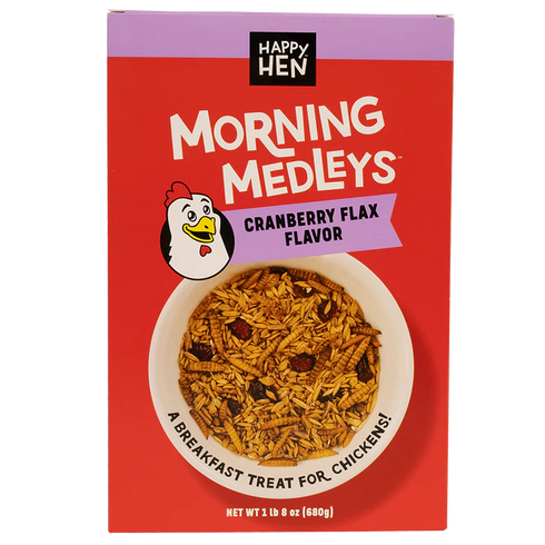Happy Hen Morning Medley's Chicken Treats - Cranberry & Flax - 1lb Box