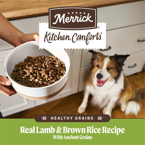 Merrick Kitchen Comforts Dried Dog Food - Lamb & Brown Rice - 22lb Bag