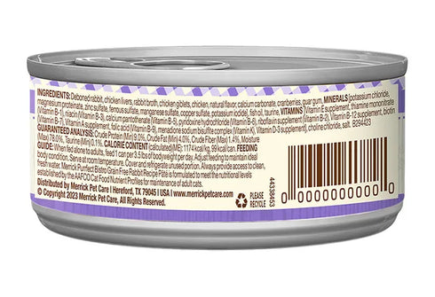 Merrick Purrfect Bistro Grain Free Wet Cat Food - Rabbit Paté - 5.5oz Can