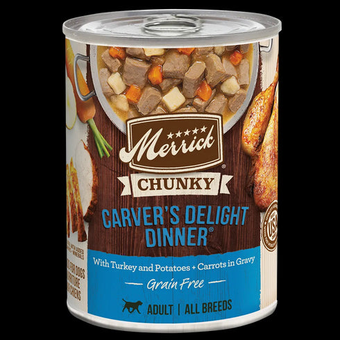 Merrick Classic Grain Free Wet Dog Food - Chunky Carver's Delight - 12.7oz Can