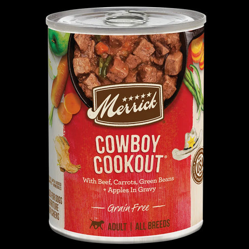 Merrick Classic Grain Free Wet Dog Food - Cowboy Cookout - 12.7oz Can