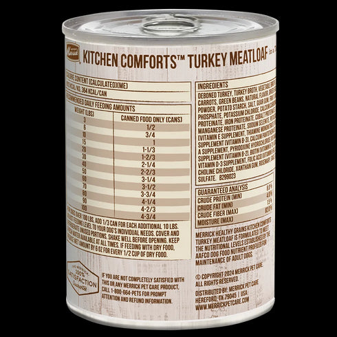 Merrick Kitchen Comforts Wet Dog Food - Turkey Meatloaf - 12.7oz Can