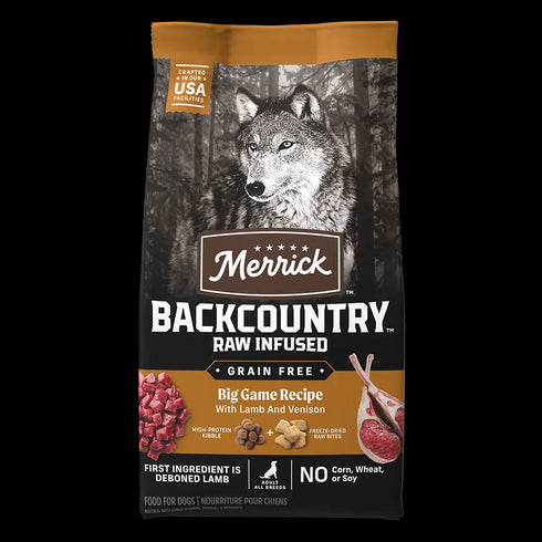 Merrick Backcountry Grain Free Raw Infused Dry Dog Food - Big Game - 20lb Bag
