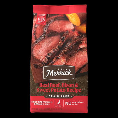 Merrick Grain Free Dry Dog Food - Real Bison, Beef, & Sweet Potato - 10lb Bag