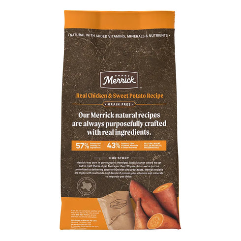 Merrick Grain Free Dry Dog Food - Real Chicken & Sweet Potato - 4lb Bag