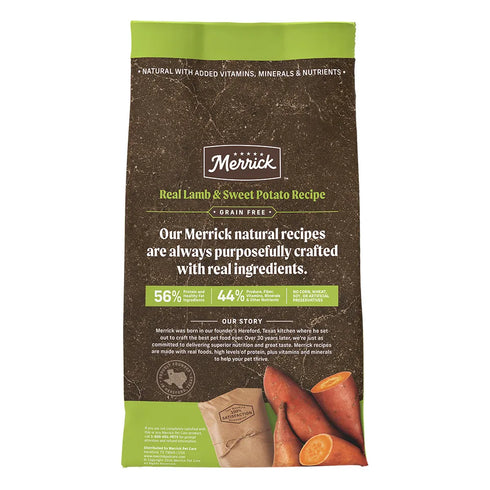 Merrick Grain Free Dry Dog Food - Real Lamb & Sweet Potato - 22lb Bag