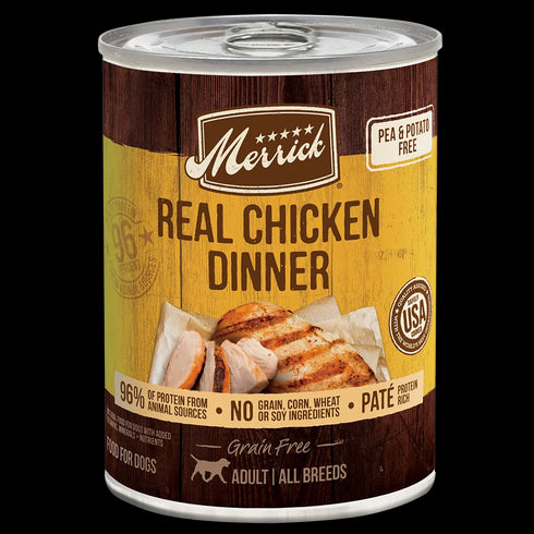Merrick Wet Dog Food - 96% Real Chicken - 12.7oz Can