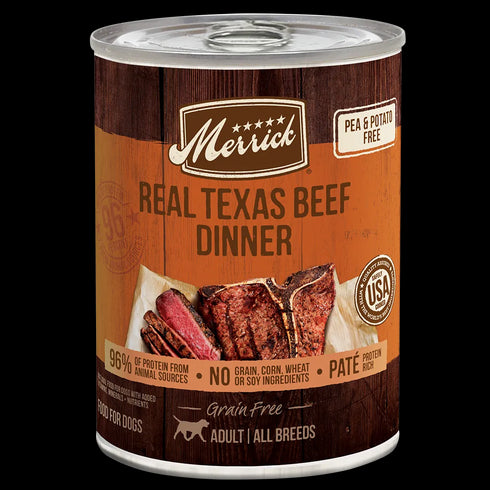 Merrick Wet Dog Food - 96% Real Texas Beef - 12.7oz Can