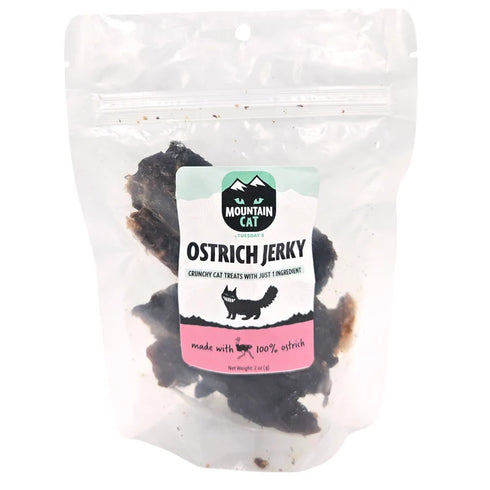 Tuesdays Mountain Cat Ostrich Jerky Cat Treats - 2oz Pouch