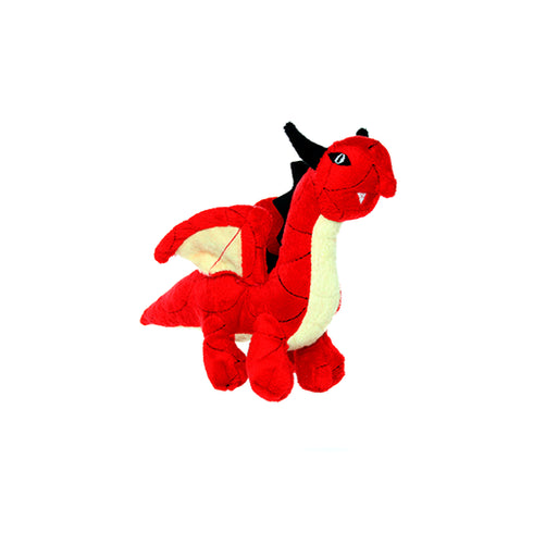 Tuffy's Jr Mighty Dragon Dog Toy - Red