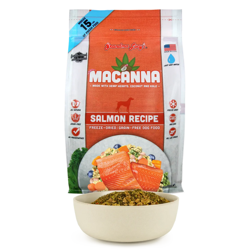 Grandma Lucy's Macanna Grain Free Freeze Dried Dog Food - Salmon - 1lb Bag