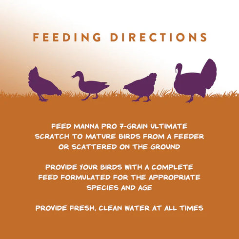 Manna Pro 7-Grain Ultimate Scratch With Corn Treats For Chickens - 10lb Bag