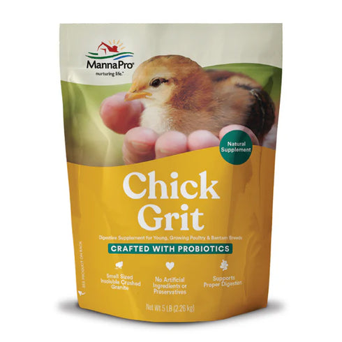 Manna Pro Chick Grit with ProBiotics Supplement For Chickens - 5lb Bag