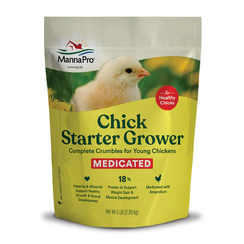 Manna Pro Medicated Chick Starter - 5lb Bag