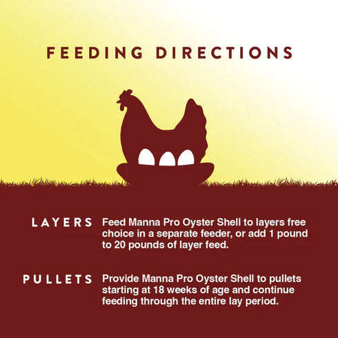 Manna Pro Oyster Shell Supplements For Laying Birds - 5lb Bag