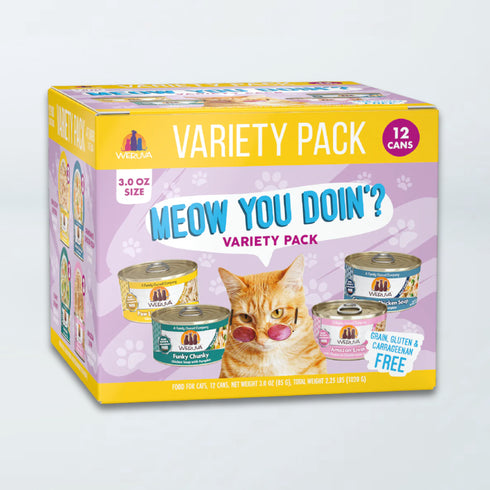 Weruva Classic Cat Wet Cat Food Variety Pack - Meow You Doin' - 12 3oz Cans