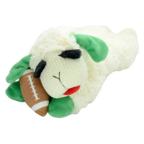 Multipet Tailgate Lamb Chop Plush Dog Toy - 6.5"