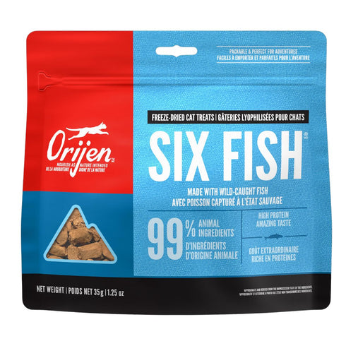 Orijen 6 Fish Freeze-Dried Cat Treats 1.25oz - Poudre Pet and Feed Supply