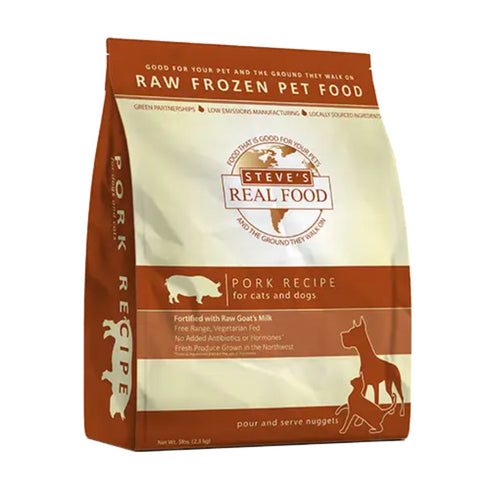 Steve's Real Food Pork Patties Frozen Raw Dog & Cat Food 13.4lb