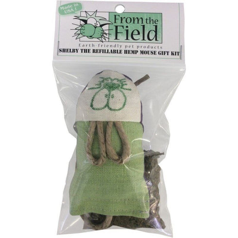 From the Field Shelby the Refillable Hemp Mouse Catnip Toy Kit
