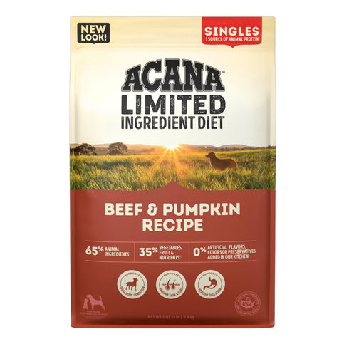 Acana Grain Free Beef Pumpkin Dry Dog Food 13lb - Poudre Pet and Feed Supply