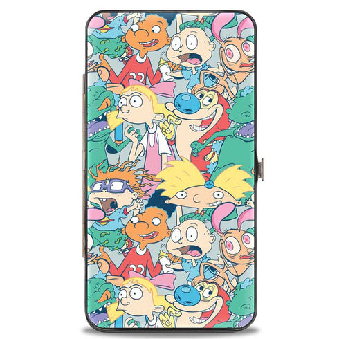 Buckle-Down Hinged Wallet - Nick Rewind 90'S KID 8-Character Mash Up Collage