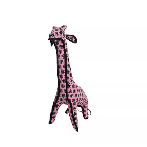 Tuffy's Zoo Series Dog Toy - Pink Giraffe Geraldine