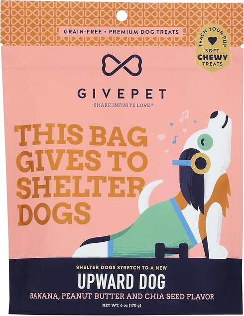 GivePet Grain-Free Soft & Chewy Dog Treats Upward Dog 6 oz
