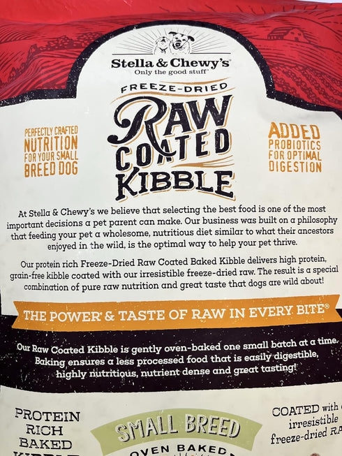 Stella & Chewy's Raw Coated Small Breed Chicken Recipe Dry Dog Food 10lb