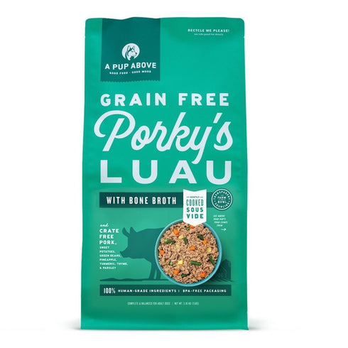 A Pup Above Frozen Grain Free Porky's Luau Dry Dog Food 7lb Poudre Pet & Feed Supply