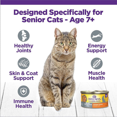 Wellness Complete Health Age Advantage Pate 7+ Chicken Cat Food 3oz - Poudre Pet and Feed Supply