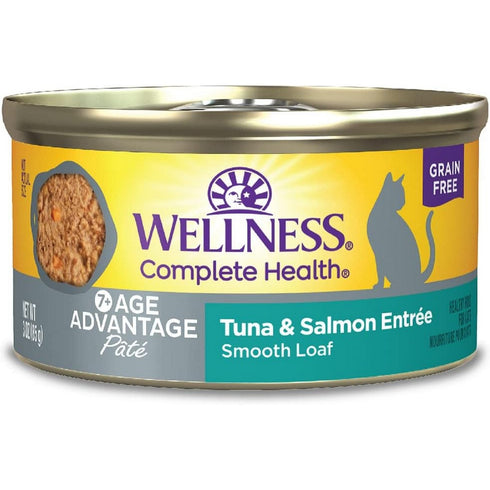 Wellness Complete Health Age Advantage Pate 7+ Tuna Salmon Cat Food 3oz - Poudre Pet and Feed Supply