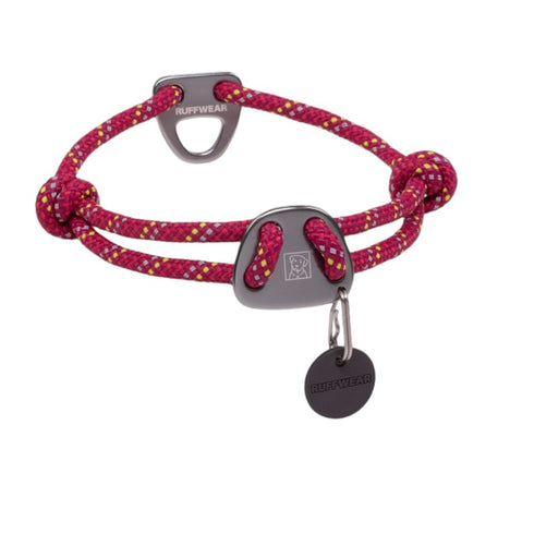 RuffWear Knot-a-Collar Rope Dog Collar 20-26" Hibiscus Pink - Poudre Pet & Feed Supply