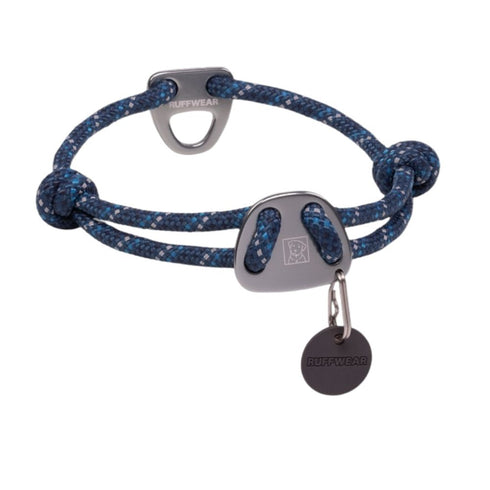 RuffWear Knot-a-Collar Rope Dog Collar 14-20" Blue Moon Poudre Pet & Feed Supply