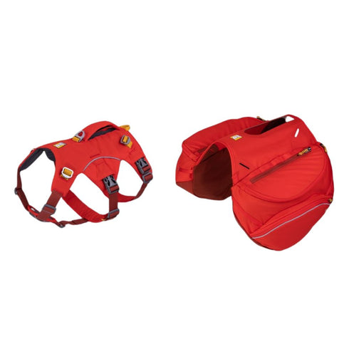 RuffWear Palisades Dog Backpack L/XL Red Sumac Poudre Pet & Feed Supply 2
