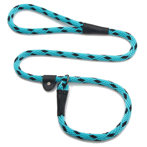 Mendota Products Slip Leash 1/2 x 6' Black Ice Turquoise - Poudre Pet and Feed Supply