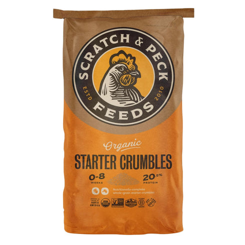 Scratch and Peck Organic Starter Crumbles 35lb - Poudre Pet & Feed Supply