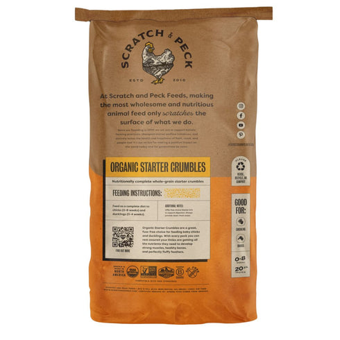 Scratch and Peck Organic Starter Crumbles 35lb - Poudre Pet & Feed Supply 2