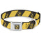 Buckle-Down HUFFLEPUFF Crest Full Color Charcoal Gray Seatbelt Buckle Collar 9.5-13"