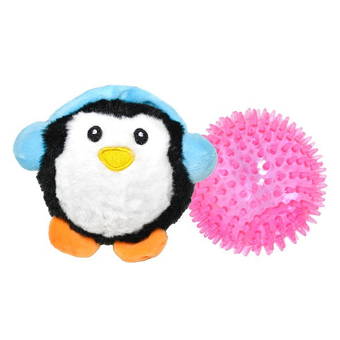 Patchwork Pet Pricklet Winter Penguin 4" Dog Toy Poudre Pet & Feed Supply