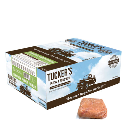 Tucker's Frozen Pork Duck Pumpkin Dog Food 20lb - Poudre Pet & Feed Supply