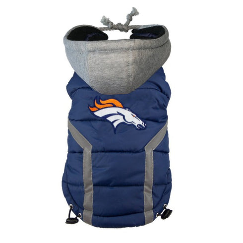 NFL Denver Broncos Dog Puffer Vest XXXL - Poudre Pet & Feed Supply