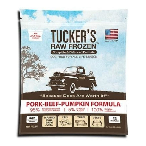 Tucker's Frozen Pork Beef Pumpkin Raw Dog Food 20lb - Poudre Pet & Feed Supply