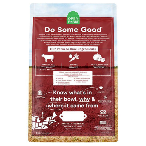 Open Farm Grass-Fed Beef Grain-Free Dry Dog Food 4lb - Poudre Pet and Feed Supply