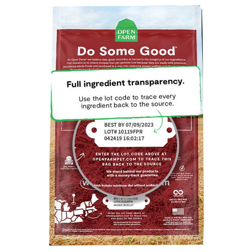 Open Farm Grass-Fed Beef Grain-Free Dry Dog Food 22lb - Poudre Pet and Feed Supply